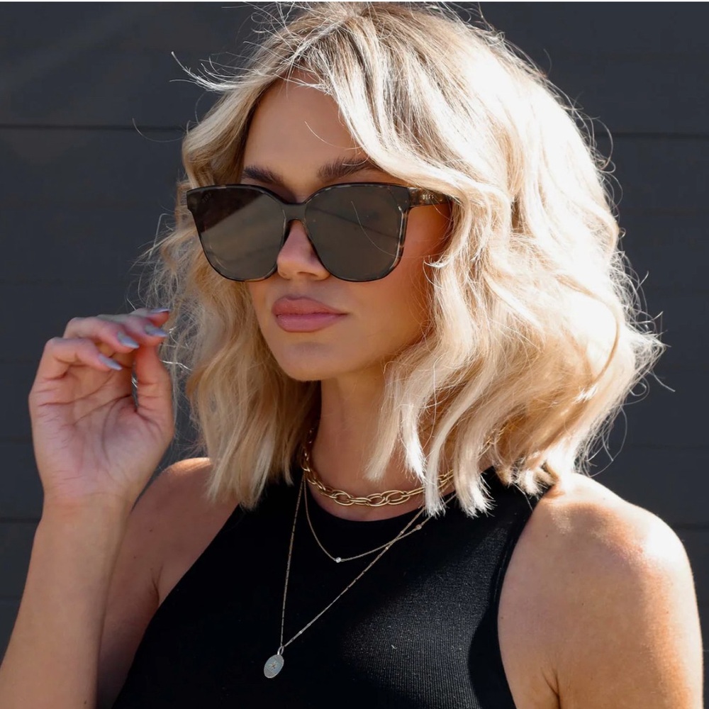 BRAND NEW (didn’t come with tags) Diff Gia Sunglasses in Espresso Tortoise Gray